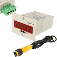 Популярний! Система підрахунку, лічильник промисловий цифровий 220В з фотодатчиком - Краща якість тільки на Nukleon.com.ua