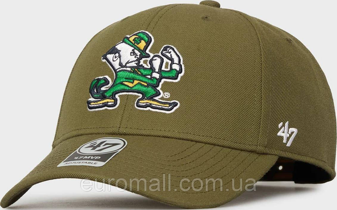 Кепка MVP 47 Brand NOTRE DAME FIGHTING IRISH зелений Унісекс One Size, фото 1