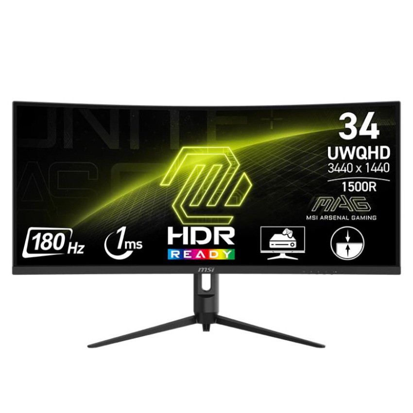 Ігровий монітор MSI MAG 342CQR E2 34" | Curved, VA, UWQHD, 180Hz, фото 1