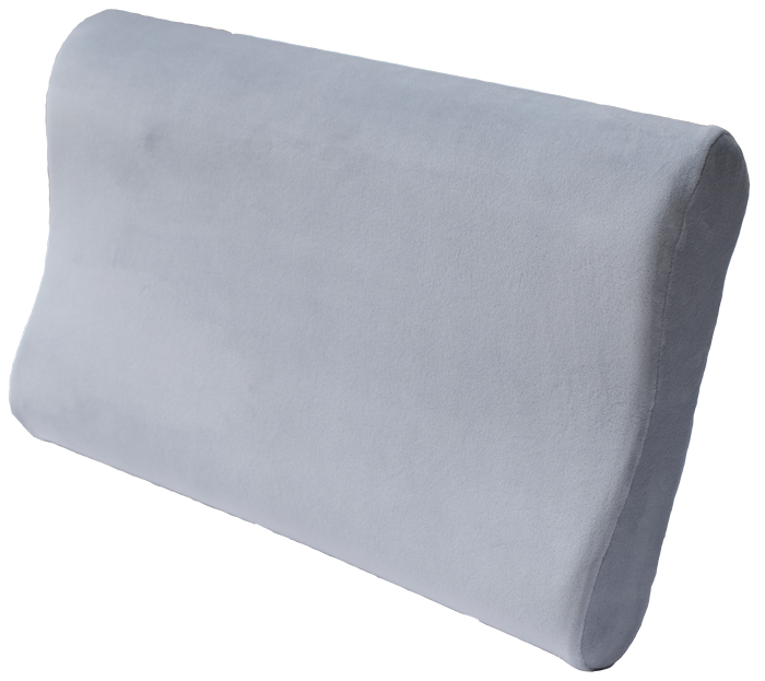 Ортопедична подушка для дорослих з ефектом пам'яті з валиками м'яка 58х40 см XL Хмаринка Olvi J2526 Сіра 40x58 см, фото 1