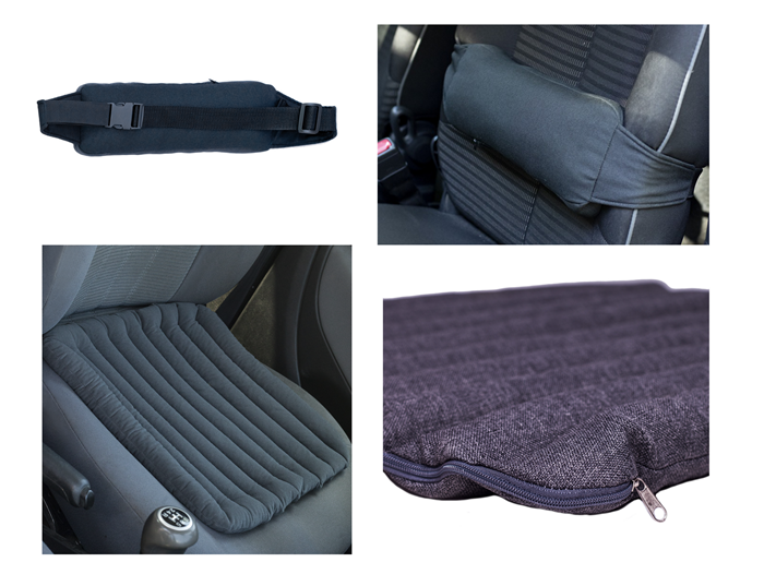 Набір подушок для водія: подушка для сидіння й під спину 20x37 см, фото 1