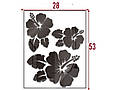 Наклейка на стіну дзеркальна акрил квіти 53*28 декор 8683, фото 3
