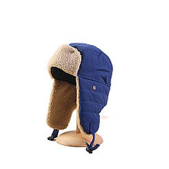 Шапка вушанка чоловіча Синій