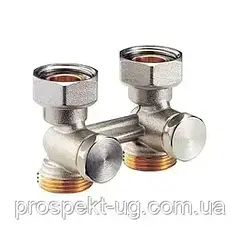 Вузол нижнього підключення радіатора прямий 1/2"-3/4" Е з перехідниками R387X012 GIACOMINI