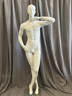 Манекен чоловічий глянсовий білий