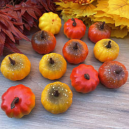 Набір штучного гарбуза 6 см муляж гарбуза 12 шт.