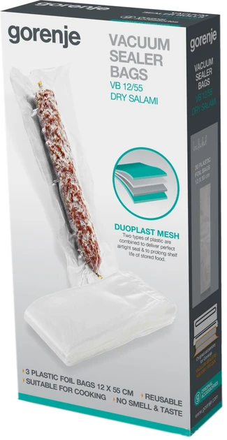 Пакети для вакууматора Gorenje VB 12/55, 12 см х 55 м (30 шт), фото 1