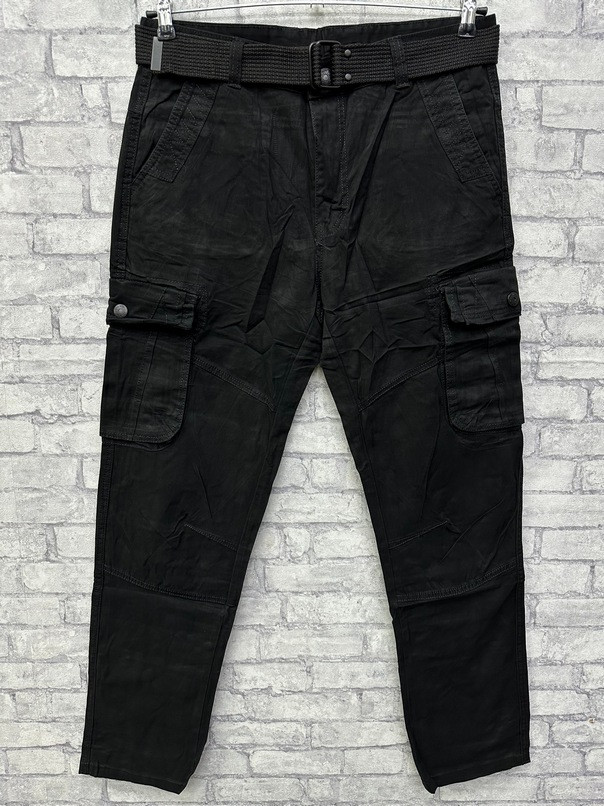 Прямі чоловічі джинси батального розміру в чорному кольорі, фото 1