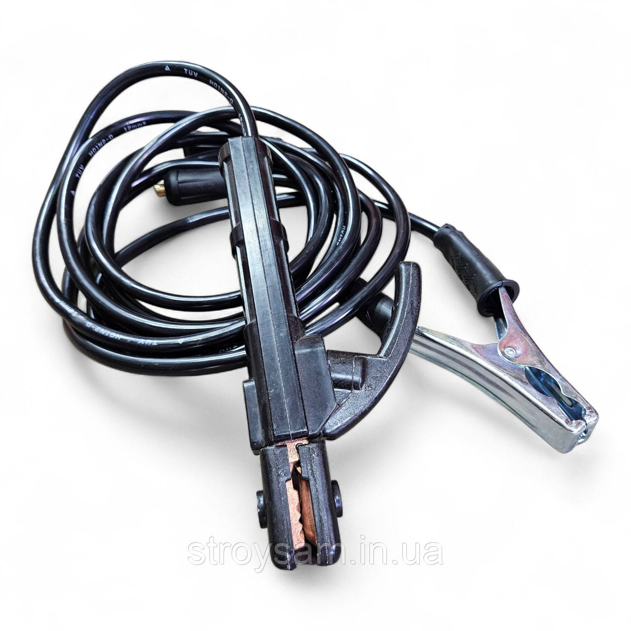 Кабелі для зварювання 2 м Edon роз'єм 8 мм 300 А, фото 1