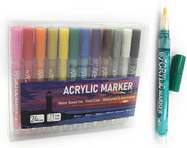 Акриловий маркер фарба RIANCY 043024-24, 24 кольори