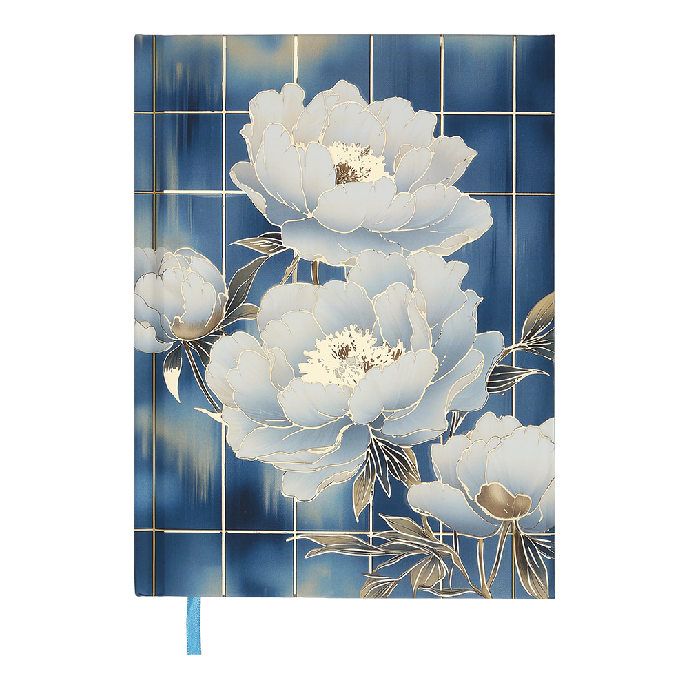 Щоденник BuroMax PEONY BM.20170-14 А-5 блакитний