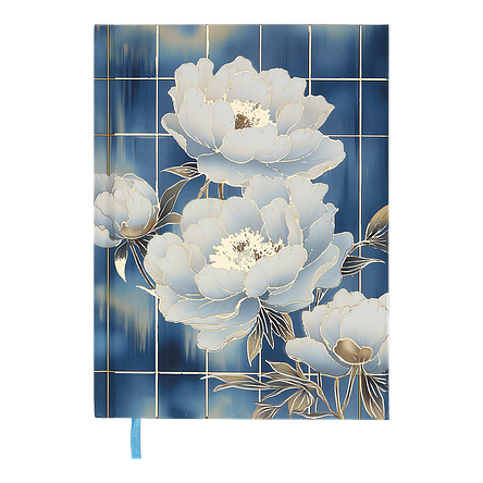 Щоденник BuroMax PEONY BM.20170-14 А-5 блакитний, фото 1