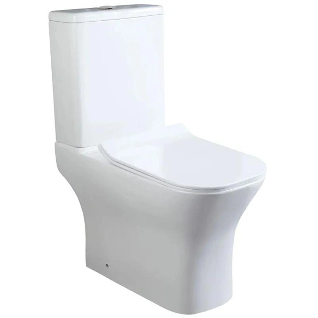 Унітаз компактний 650x350x830mm Mixxus STYLE білий підлоговий унітаз з керамічним бачком, фото 1