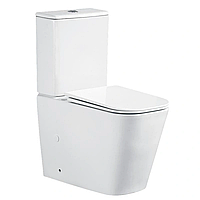 Квадратный унитаз-компакт 660х360х820mm Mixxus QUADRO напольный безободочный унитаз с микролифтом