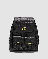 💎 Dior Medium Caro Backpack Black Macrocannage Lambskin 23 х 28 х 12 см