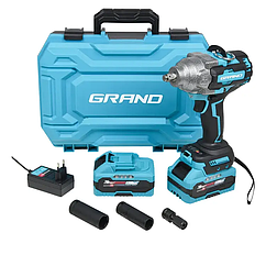 Акумуляторний безщітковий гайковерт Grand АГ-1100UBL (2 Акумулятори 20 В, 4 А/год, зарядне, кейс)