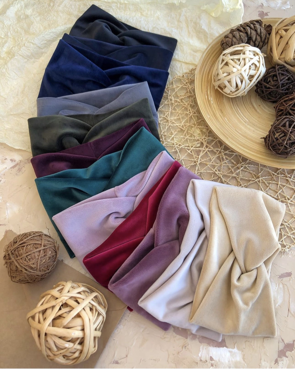 Жіноча повʼязка на голову тепла плюшева, фото 1