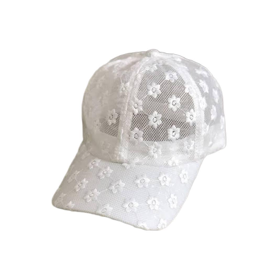 Бейсболка жіноча мереживна білий, фото 1