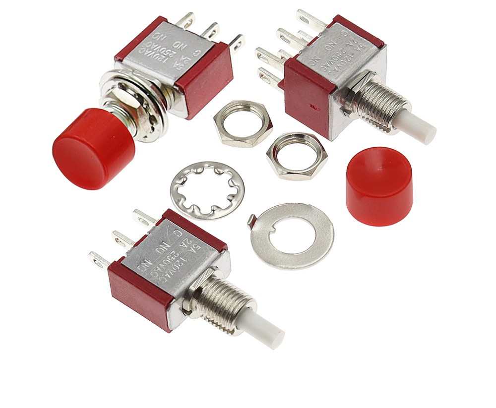 Кнопка вимикач на 3 контакти 2а 220 В біла, фото 1