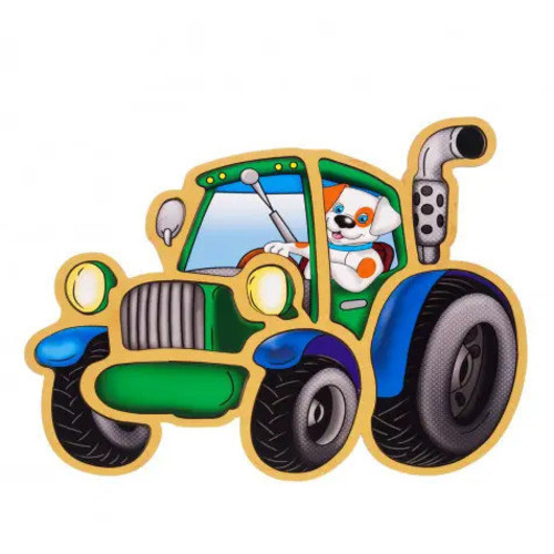 Контурний пазл (дерев'яний) - Трактор. Розвиваюча гра для малят (ПСД119), фото 1