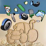 Контурний пазл (дерев'яний) - Трактор. Розвиваюча гра для малят (ПСД119), фото 3