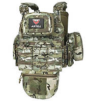 Армейская тактическая плитоноска ARTEX с быстрым сбросом Cordura 1000D мультикам