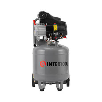 Компресор 50л, вертикальний, масляний, 1.5 кВт, 220 В, 8 aтм, 206 л/хв, 1 цилиндр INTERTOOL PT-0019