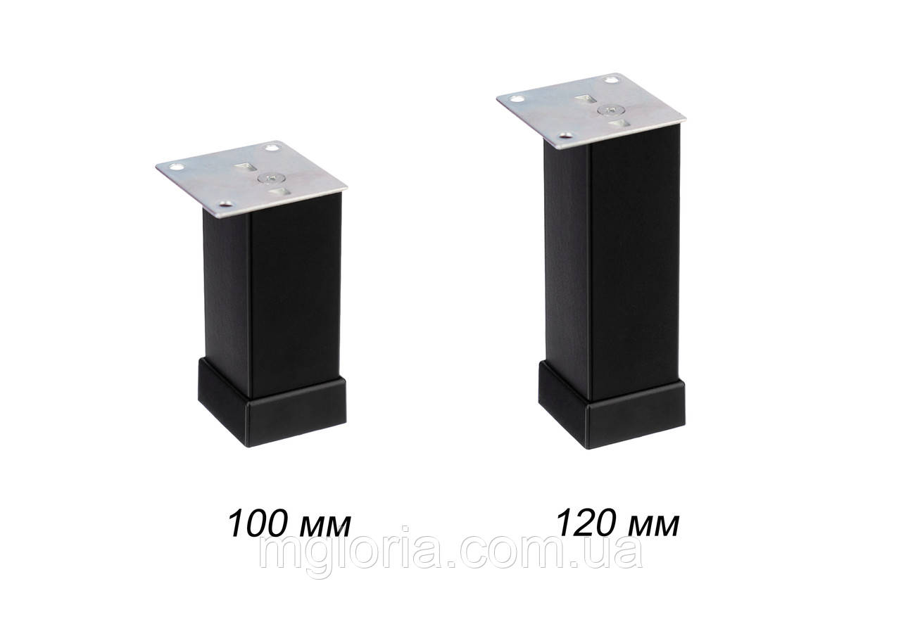 Ніжки меблеві Kare Duz 40х40 мм чорні 100 та 120 мм