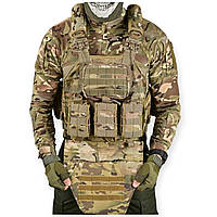 Тактическая армейская плитоноская ATTACK 8 подсумков, напашник 4 точки быстрого сброса Мультикам