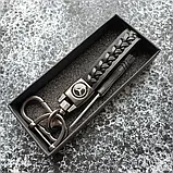 Брелок шкіряний з карабіном для авто мерс "Mercedes", фото 2