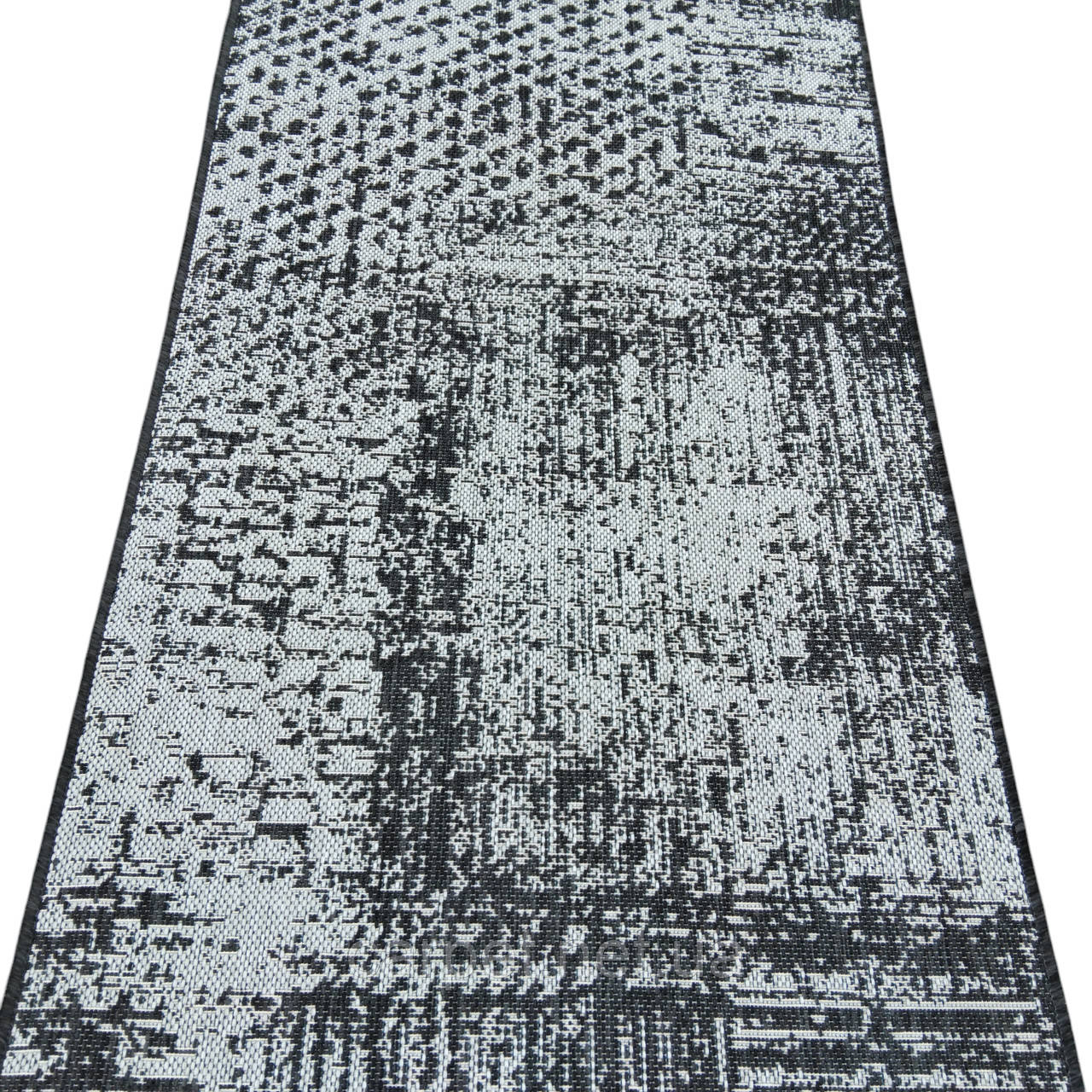 Килимова доріжка на гумовій основі Karat Flex 19197/08 сіра шириною 100 см, фото 1