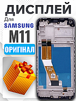 Дисплей Samsung M11 (SM-M115F) (жовтий шлейф) (в рамці) оригінальної якості , екран оригінал на Самсунг М11