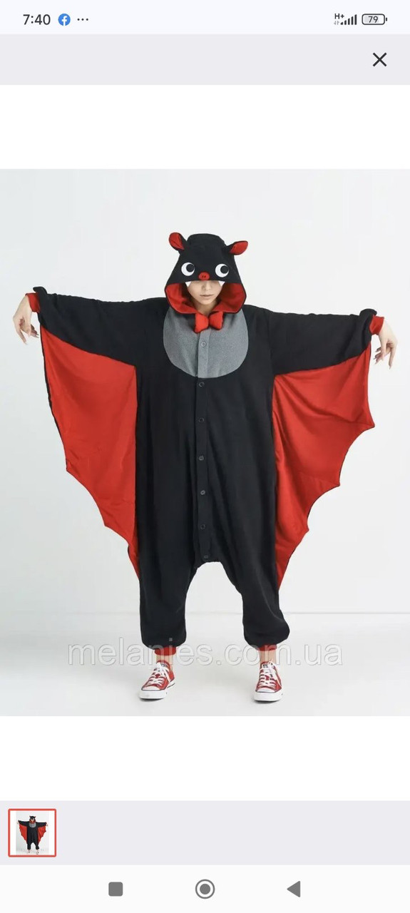 Комбінезони з капюшоном КИГУРУМИ ЛІТУЧА МІШЬ, фото 1