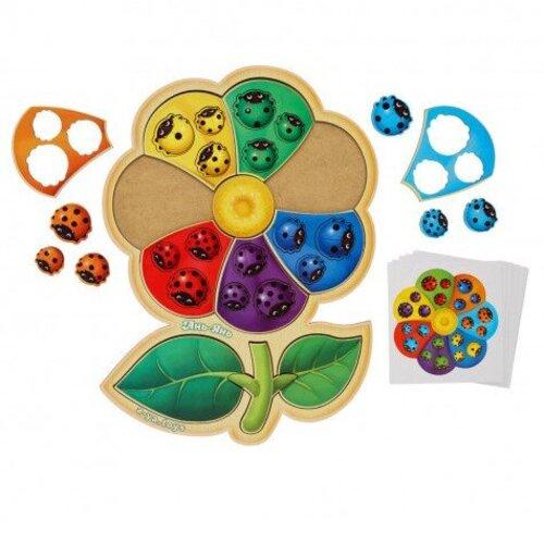 Дерев'яний сортер (дитяча гра з картками) "Квітка-семибарвиця 2" (ПСФ039), фото 1