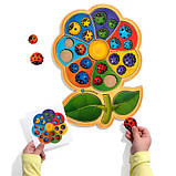 Дерев'яний сортер (дитяча гра з картками) "Квітка-семибарвиця 2" (ПСФ039), фото 4