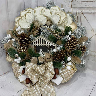 Новорічні віночки, сувеніри, композиції