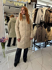 Жіноча куртка, довгий наповнювач біопух.