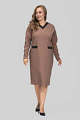 Стильна жіноча трикотажна сукня на кожний день, великі розміри