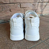 Кросівки білі на липучці збоку блискавка Н2952-3, фото 3