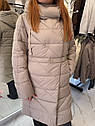 Жіноча куртка, довга наповнювач біопух., фото 9