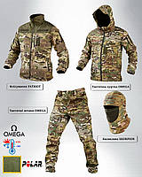 Тактичний демісезонний костюм мультикам 4в1, військовий костюм мультикам з флісовою кофтою, армійський костюм камуфляж, oyi scv wo
