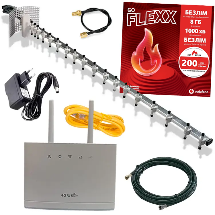 4G комплект Vodafone (Роутер HiLink D311 + Антена 21 Дб)