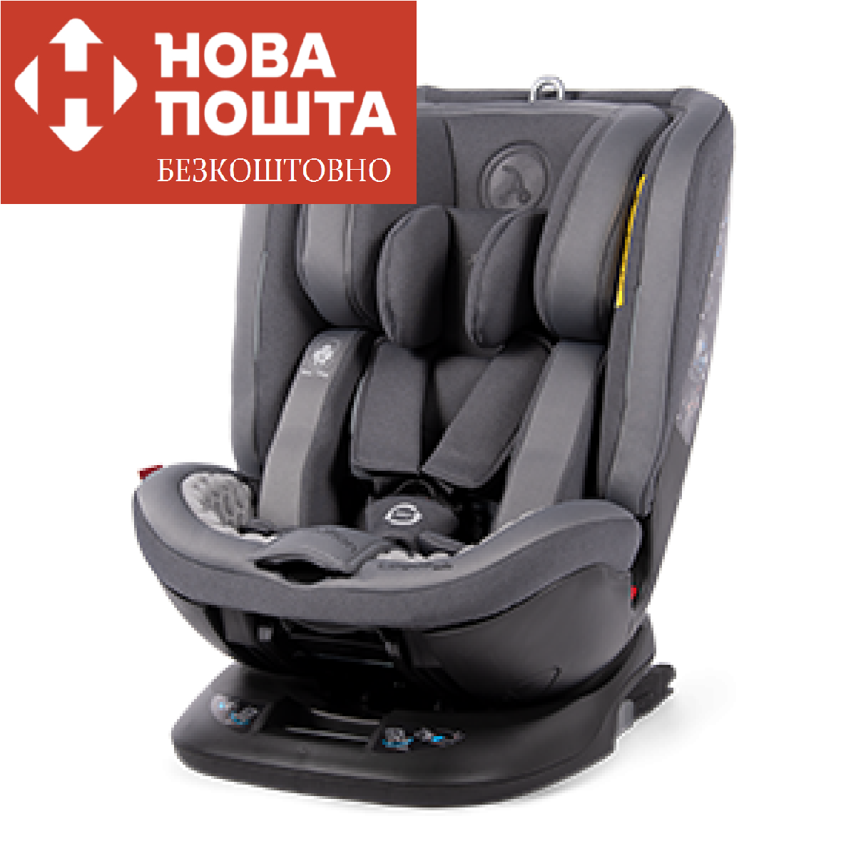 Автокресло Coletto Logos Izofix 0-36 9024-CLIs-14 dark grey сірий, фото 1