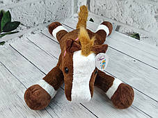 М'яка іграшка з пледом усередині Конячка коричнева 60 см (символ 2026 року), фото 3