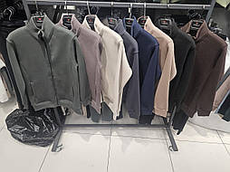 Чоловіча однотонна кофта на змійці в різних кольорах на флісі