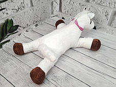 М'яка іграшка з пледом усередині Конячка біла 60 см (символ 2026 року), фото 2