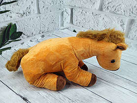 М'яка іграшка з пледом усередині Конячка руда 60 см (символ 2026 року), фото 3