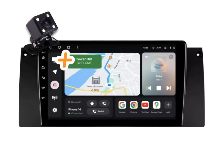 Магнітола для BMW X5, E53, E39 1995-2006 (4+64 Гб) на Android | QLED-екран, 4G, фото 1