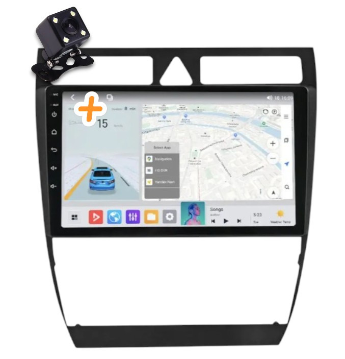 Магнітола для Audi A6 1997-2004 (4+64 ГБ) на Android | QLED-екран, 4G, фото 1