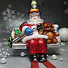 Скляна ялинкова прикраса Санта Клаус на гірськолижному підйомнику Impuls. асортимент як Irena, Komozja, фото 7